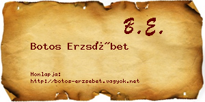 Botos Erzsébet névjegykártya